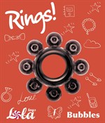 Чёрное эрекционное кольцо Rings Bubbles - фото 86382