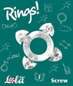 Прозрачное эрекционное кольцо Rings Screw - фото 307668
