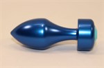 Синяя анальная пробка с голубым кристаллом - 7,8 см. - фото 1177038