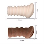 Комплект мастурбаторов-вагин - телесная и темнокожая - фото 1398413