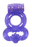 Фиолетовое эрекционное кольцо Rings Treadle с подхватом - фото 1398429