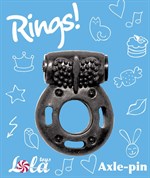 Черное эрекционное кольцо с вибрацией Rings Axle-pin - фото 86497
