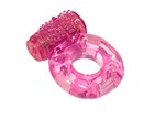 Розовое эрекционное кольцо с вибрацией Rings Axle-pin - фото 1398438