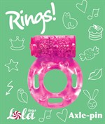 Розовое эрекционное кольцо с вибрацией Rings Axle-pin - фото 86500