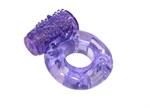 Фиолетовое эрекционное кольцо с вибрацией Rings Axle-pin - фото 1398441