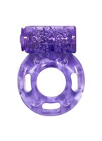Фиолетовое эрекционное кольцо с вибрацией Rings Axle-pin - фото 1398440