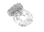 Прозрачное эрекционное кольцо с вибрацией Rings Axle-pin - фото 1398444