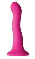 Розовый волнистый фаллоимитатор Shi/Shi Ripple 6  Dildo - 19 см. - фото 165967