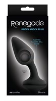 Чёрная анальная пробка со смещенным центром тяжести Renegade Knock Knock Plug - 11,9 см. 80931 - фото 86545