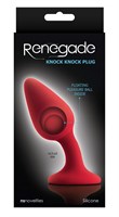 Красная анальная пробка со смещенным центром тяжести Renegade Knock Knock Plug - 11,9 см. 80933 - фото 86549