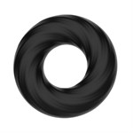 Чёрное эластичное эрекционное кольцо Super Soft - фото 86620