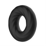 Чёрное эластичное эрекционное кольцо Super Soft - фото 86621