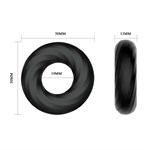 Чёрное эластичное эрекционное кольцо Super Soft - фото 86622