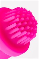 Розовый силиконовый вибратор Idol с клиторальным стимулятором - 22,4 см. - фото 166333