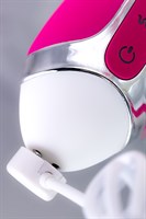 Розовый вибратор с клиторальным стимулятором Balle - 23 см. 81688