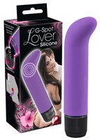 Фиолетовый вибратор с загнутым кончиком G-Spot Lover - 14,5 см. - фото 166530