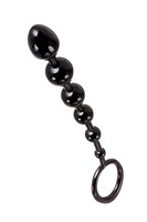 Анальная цепочка черного цвета A-toys - 19,8 см. - фото 59489