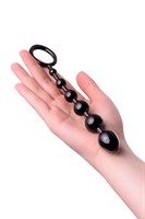 Анальная цепочка черного цвета A-toys - 19,8 см. - фото 59492