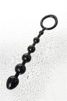 Анальная цепочка черного цвета A-toys - 19,8 см. - фото 59497