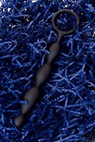 Анальная цепочка черного цвета A-toys - 19,5 см. - фото 1362334