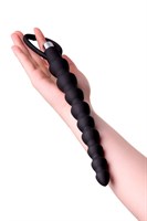 Черная анальная цепочка с вибрацией A-toys - 32,7 см. - фото 1362339