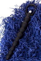 Черная анальная цепочка с вибрацией A-toys - 32,7 см. - фото 86951
