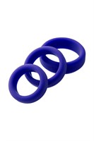 Набор из 3 фиолетовых эрекционных колец A-Toys - фото 86953
