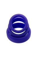 Набор из 3 фиолетовых эрекционных колец A-Toys - фото 86955