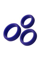 Набор из 3 фиолетовых эрекционных колец A-Toys - фото 86956