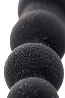 Черная анальная цепочка A-toys с вибрацией - 34 см. - фото 166917