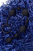 Черная анальная цепочка A-toys с шариками - 35,9 см. - фото 1398820