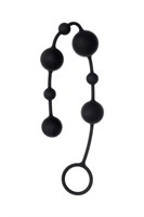 Черная анальная цепочка A-toys с шариками - 35,9 см. - фото 1398815