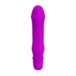 Фиолетовый мини-вибратор Justin -13,5 см. - фото 167013