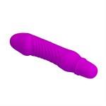 Фиолетовый мини-вибратор Justin -13,5 см. - фото 167014