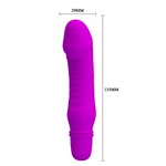 Фиолетовый мини-вибратор Justin -13,5 см. - фото 167015