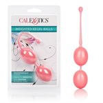 Розовые вагинальные шарики Weighted Kegel Balls - фото 87229