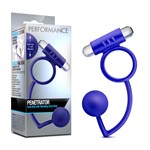 Синее эрекционное кольцо Penetrator Anal Ball with Vibrating Cock Ring 83109 - фото 87375