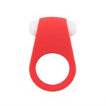 Красное эрекционное кольцо LIT-UP SILICONE STIMU RING 4 - фото 87380