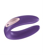 Фиолетовый вибратор для пар Partner Plus Remote с пультом ДУ - фото 167908