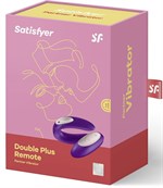 Фиолетовый вибратор для пар Satisfyer Double Plus Remote с пультом ДУ - фото 1423066