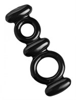 Двойное эрекционное кольцо Dual Stretch To Fit Cock and Ball Ring - фото 314078