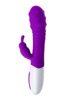 Фиолетовый вибратор JOS TATY с пульсирующими шариками - 21,5 см. - фото 1399141