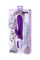 Фиолетовый вибратор JOS TATY с пульсирующими шариками - 21,5 см. - фото 87631