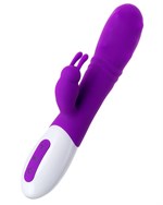 Фиолетовый вибратор JOS TATY с пульсирующими шариками - 21,5 см. - фото 87626