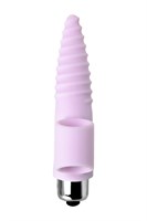 Нежно-розовая вибронасадка на палец для анальной стимуляции JOS NOVA - 9 см. - фото 168345