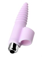 Нежно-розовая вибронасадка на палец для анальной стимуляции JOS NOVA - 9 см. - фото 168342
