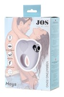 Белое виброкольцо для продления полового акта JOS MOYS - фото 1399183