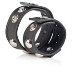 Черная кожаная утяжка на пенис и мошонку COLT Leather Strap Domed With Ball Strap 84426 - фото 163048