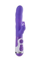 Фиолетовый вибратор с клиторальным стимулятором INSTYLE DUO VIBRATOR 5.5INCH - 14 см. - фото 169112