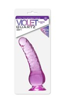 Фиолетовый фаллоимитатор QUARTZ VIOLET 7INCH PVC DONG - 17,8 см. - фото 169121